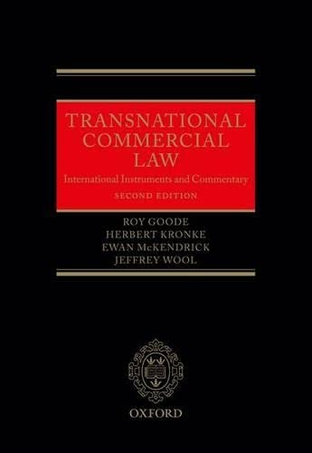 Stock image for Transnational Commercial Law: International Instruments and Commentary for sale by ThriftBooks-Dallas