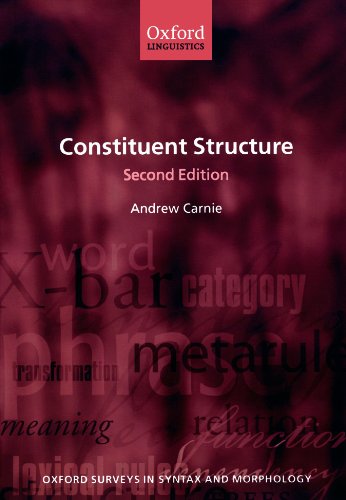 Stock image for Constituent Structure for sale by Better World Books Ltd