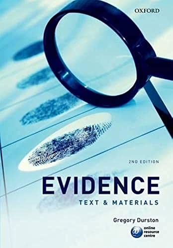 9780199583607: Evidence: Text & Materials