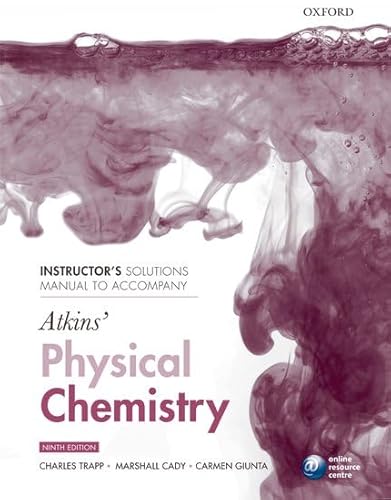 Imagen de archivo de Instructor's solutions manual to accompany Atkins' Physical Chemistry 9/e a la venta por HPB-Red