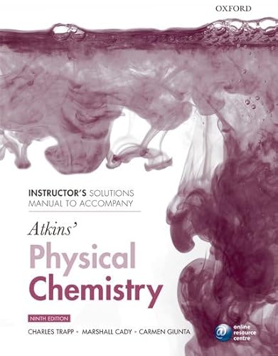 9780199583966: Instructor's solutions manual to accompany Atkins' Physical Chemistry 9/e