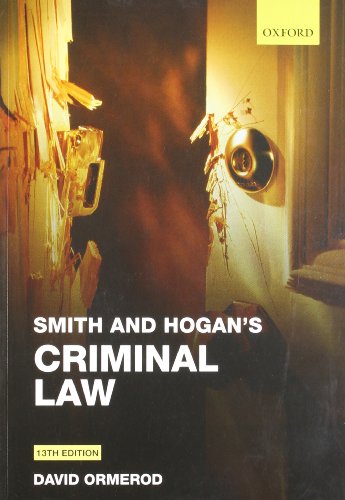 Beispielbild fr Smith and Hogan's Criminal Law zum Verkauf von AwesomeBooks