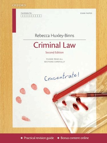 Beispielbild fr Criminal Law Concentrate: Law Revision and Study Guide zum Verkauf von WorldofBooks