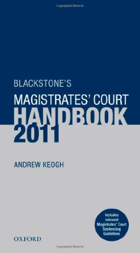 9780199589203: Blackstone's Magistrates' Court Handbook 2011