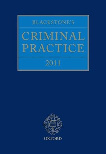 Stock image for BLACKSTONE'S CRIMINAL PRACTICE, 2011; SUPPLEMENT NO. 2. for sale by Cambridge Rare Books