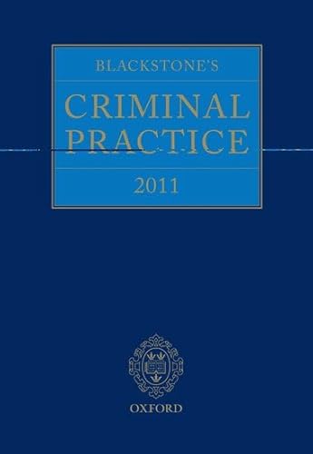 Stock image for Blackstone's Criminal Practice 2011 (Book & CD-ROM pack) for sale by Bright Study Books