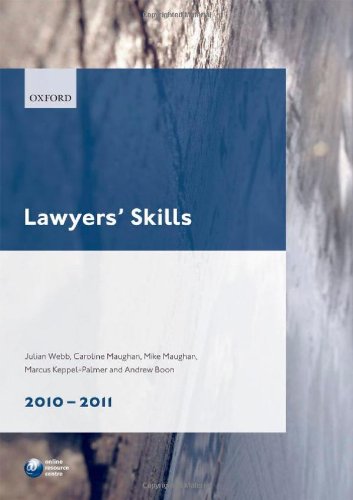 Stock image for Lawyers' Skills 2010-11 (Legal Practice Course Guides) for sale by Ergodebooks