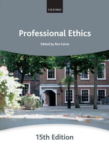 9780199591855: Professional Ethics (Bar Manuals)
