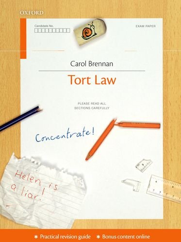 9780199595020: Tort Law Concentrate: Law Revision and Study Guide