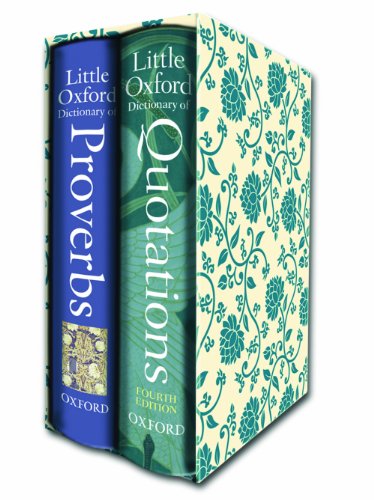 Beispielbild fr Little Oxford Gift Box: Little Oxford Dictionary of Quotations; Little Oxford Dictionary of Proverbs zum Verkauf von WorldofBooks
