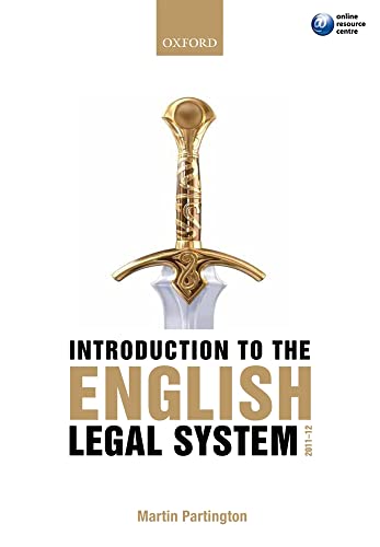 9780199601806: Introduction to the English Legal System: 2011-2012