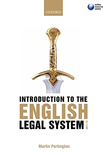 Stock image for Introduction to the English Legal System for sale by WorldofBooks