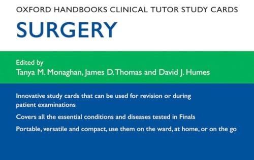 Beispielbild fr Oxford Handbooks Clinical Tutor Study Cards: Surgery (Oxford Handbooks Study Cards) zum Verkauf von Brook Bookstore
