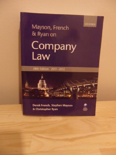 Stock image for Mayson, French and Ryan on Company Law for sale by MusicMagpie