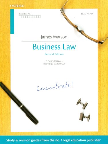 Imagen de archivo de Business Law Concentrate: Law Revision and Study Guide a la venta por Ergodebooks