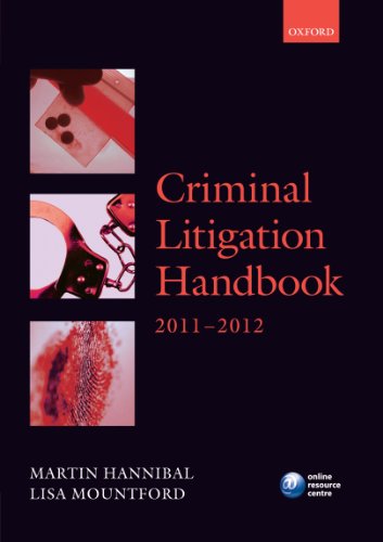 Imagen de archivo de Criminal Litigation Handbook 2011-12 (Legal Practice Course Guide) a la venta por medimops