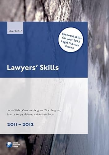 Stock image for Lawyers` Skills 2011-12 (Legal Practice Course Guide) for sale by Buchpark