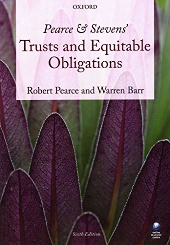 Beispielbild fr Pearce & Stevens' Trusts and Equitable Obligations zum Verkauf von AwesomeBooks