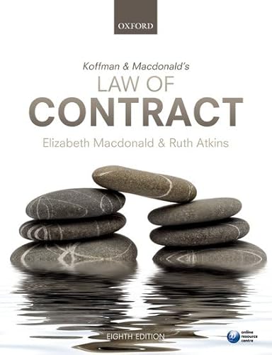 Beispielbild fr Koffman & Macdonald's Law of Contract zum Verkauf von AwesomeBooks