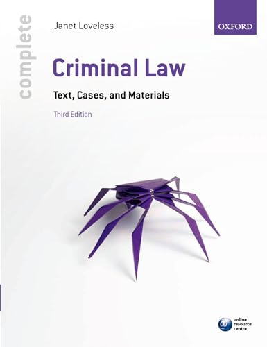 9780199646418: Complete Criminal Law: Text, Cases, and Materials