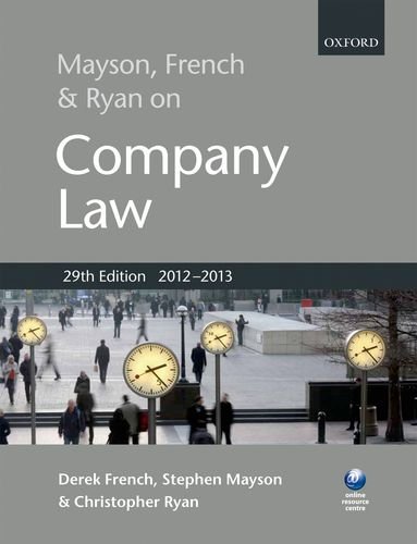 Imagen de archivo de Mayson, French & Ryan on Company Law a la venta por MusicMagpie