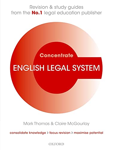 Beispielbild fr English Legal System Concentrate: Law Revision and Study Guide zum Verkauf von WorldofBooks