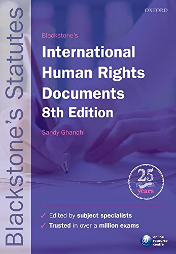 Beispielbild fr Blackstone's International Human Rights Documents (Blackstone's Statutes) zum Verkauf von Bellwetherbooks