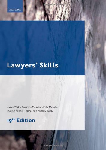 Beispielbild fr Lawyers' Skills zum Verkauf von Better World Books Ltd