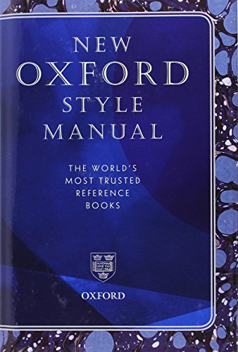 9780199657223: New Oxford Style Manual