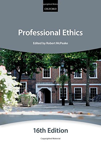 9780199657377: Professional Ethics (Bar Manual: Professional Ethics (Inns Of Court School Of Law)