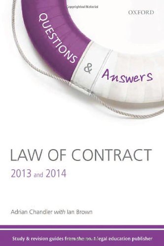 Imagen de archivo de Q and a Revision Guide Law of Contract 2013 And 2014 a la venta por Better World Books