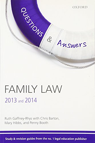 Beispielbild fr Q & A Revision Guide Family Law 2013 and 2014 (Questions & Answers) zum Verkauf von Ergodebooks