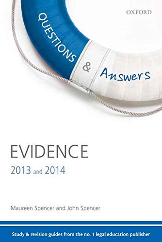 Beispielbild fr Questions & Answers Evidence 2013-2014 Law Revision and Study Guide 8/e (Law Questions & Answers) zum Verkauf von WorldofBooks