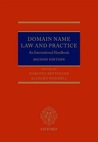 Stock image for Domain Name Law and Practice: An International Handbook for sale by Brook Bookstore