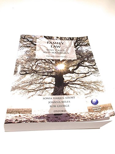 Beispielbild fr Family Law Text, Cases, and Materials 3/e zum Verkauf von WorldofBooks