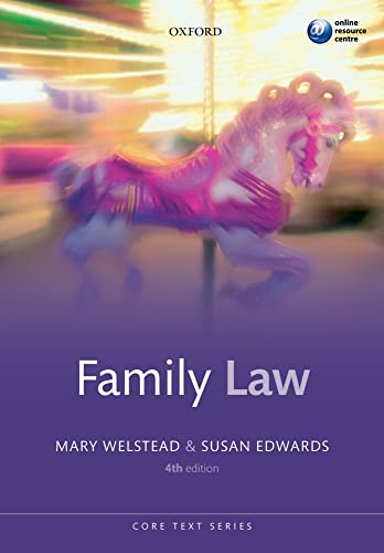 Family Law (Core Texts Series) (9780199664207) by Welstead, Mary; Edwards, Susan