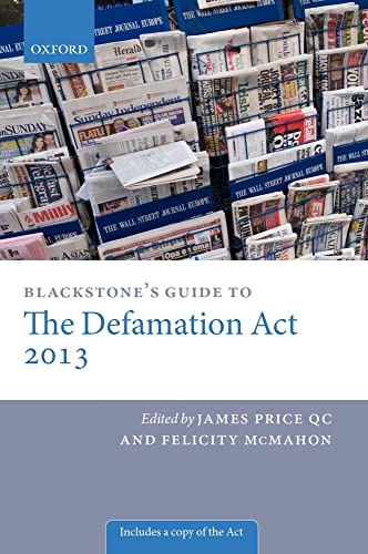 Imagen de archivo de Blackstone's Guide to the Defamation Act 2013 a la venta por ThriftBooks-Atlanta