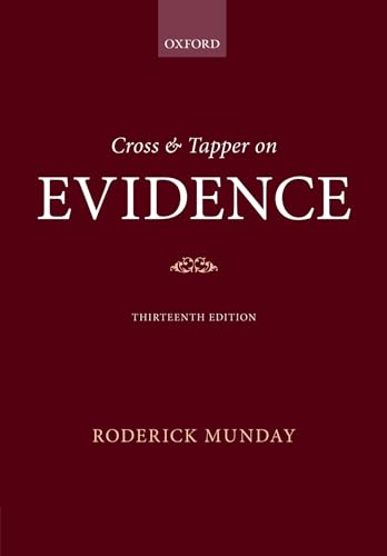 Stock image for Cross & Tapper on Evidence for sale by Phatpocket Limited