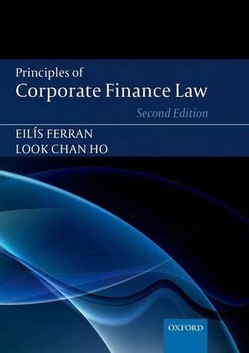 9780199671342: Principles of Corporate Finance Law