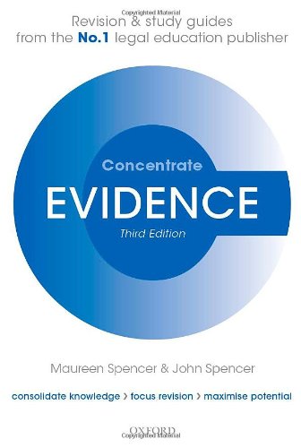 Imagen de archivo de Evidence Concentrate : Law Revision and Study Guide a la venta por Better World Books Ltd