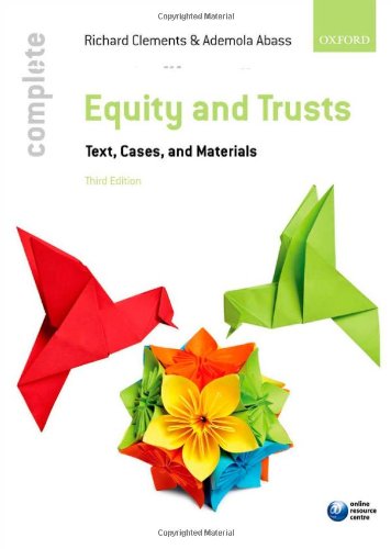 Cases and Materials on Equity and Trusts Text 