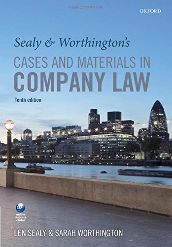 Imagen de archivo de Sealy & Worthington's Cases and Materials in Company Law a la venta por WorldofBooks