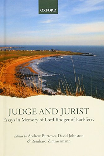 Beispielbild fr Judge and Jurist: Essays in Memory of Lord Rodger zum Verkauf von Iridium_Books