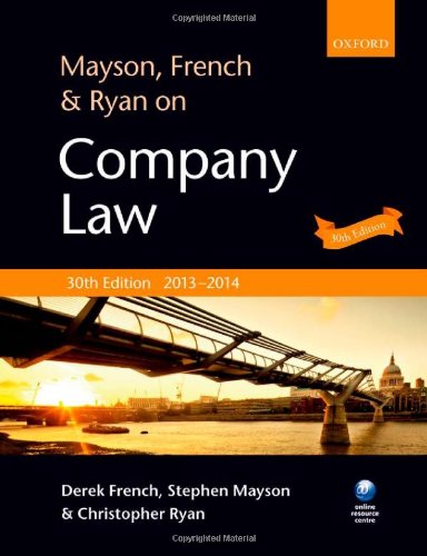 Stock image for Mayson, French & Ryan on Company Law for sale by AwesomeBooks
