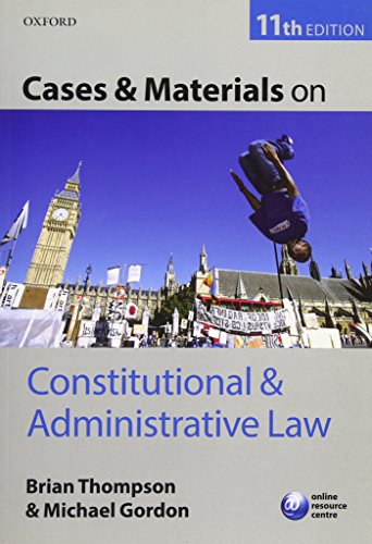 Beispielbild fr Cases & Materials on Constitutional & Administrative Law zum Verkauf von AwesomeBooks