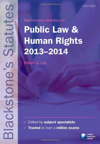 Imagen de archivo de Blackstone's Statutes on Public Law and Human Rights 2013-2014 (Blackstone's Statute Series) a la venta por AwesomeBooks