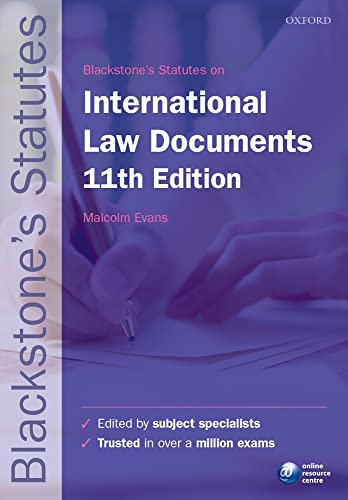 Beispielbild fr Blackstone's international law documents. 11th edition. zum Verkauf von Kloof Booksellers & Scientia Verlag