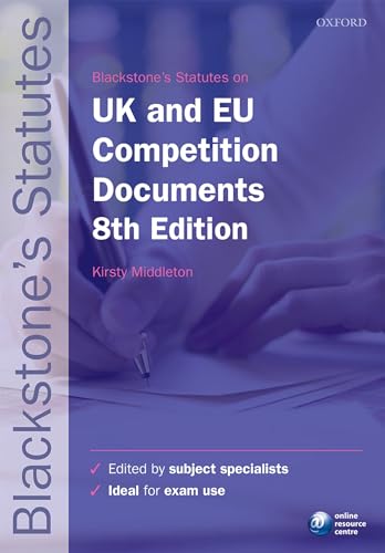 Beispielbild fr Blackstone's UK &amp; EU Competition Documents zum Verkauf von Blackwell's