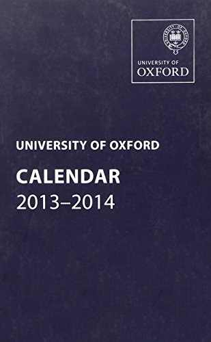 9780199678969: University of Oxford Calendar 2013-2014