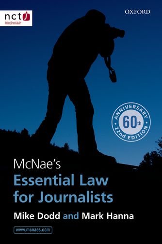 Stock image for McNae's Essential Law for Journalists for sale by SecondSale